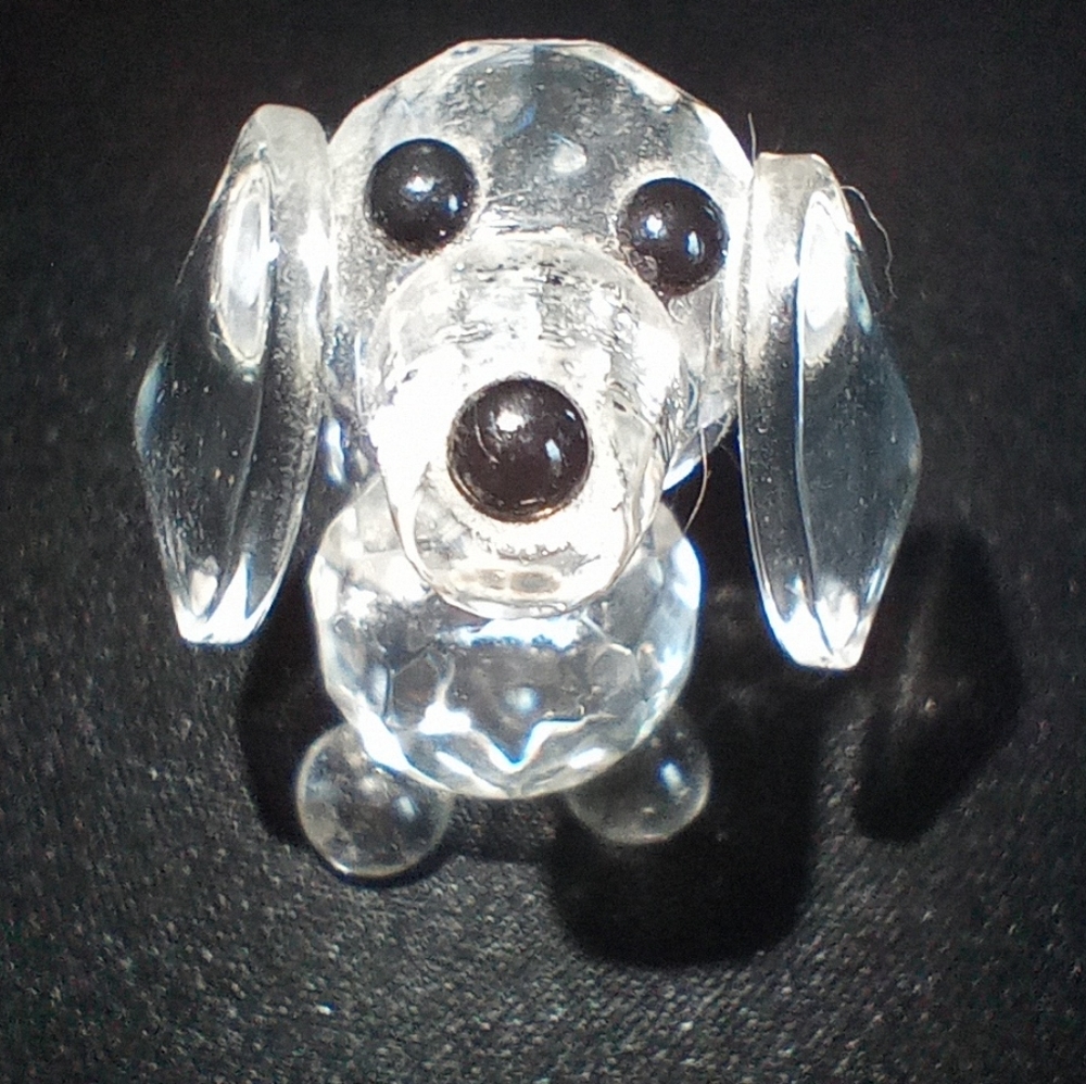 Glass dog figurine